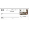 Furniture Rewards - 100 Points Furniture Rewards Gift Certificates